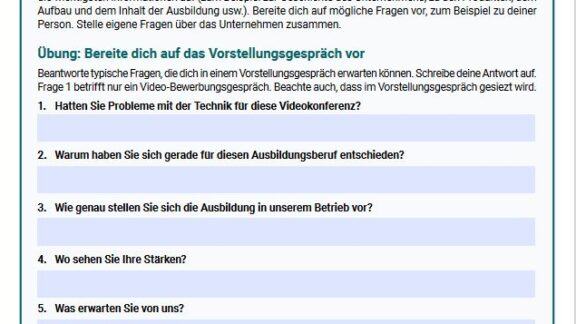 Arbeitsblatt: Vorbereitung auf das Vorstellungsgespräch AB-Vorbereitung-Vorstellungsgespräch