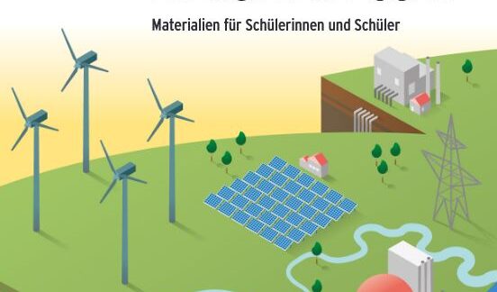 Foto einer Arbeitsheft Titelseite zum Thema Energie erzeugen.