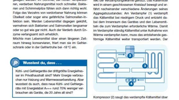 Arbeitsblatt: Kühlen und Gefrieren Kühlen-Gefrieren