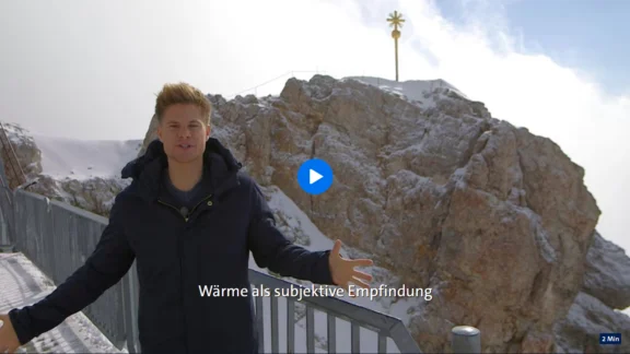 Screenshot des Videos Wärme als subjektive Empfindung.